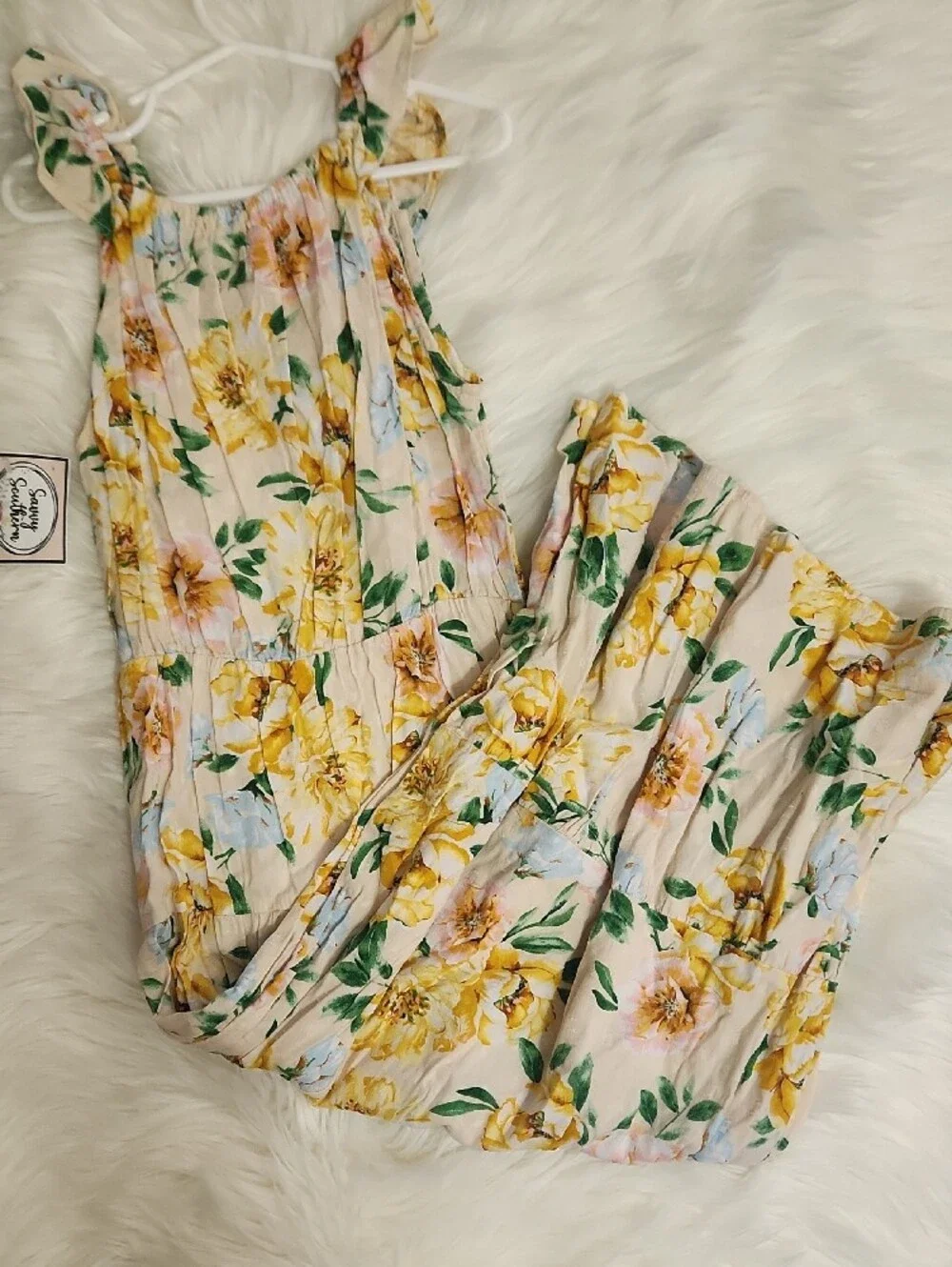 Yellow Floral Cotton Sundress - Girls Size 8 - Brand: Old Navy